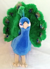 Peacock Plush 15 inch 2013 FAO Schwarz Stuffed Animal Exclusive Toys R Us Button
