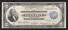 FR. 748 1918 $2 &ldquo;BATTLESHIP&rdquo; FRBN FEDERAL RESERVE BANK NOTE BOSTON, MA