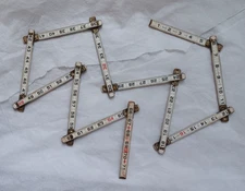 Lufkin Red End 72" Vintage No. 066F Wooden Folding Ruler Extension Rule