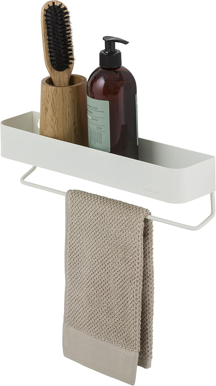 Crea la tua Wellness Room con Brix: Scaffale Bianco 35cm + Portasciugamani