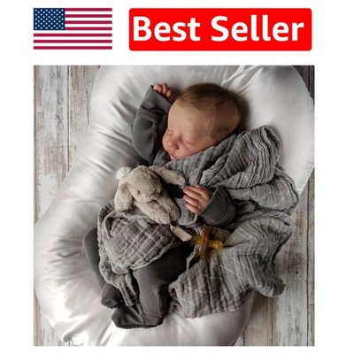 Lifelike 18-Inch Reborn Baby Boy Doll Levi with Full Accessories - Perfect Gift!