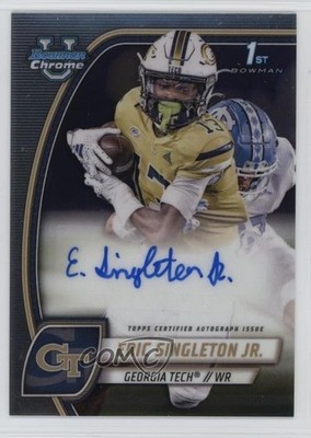 2024 Bowman U Chrome Prospect Eric Singleton Jr #PA-ESI Auto q3o