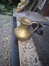 Krug Bronze Kupfer Messing Henkelkrug Handarbeit Massiv Schwer Design 1960/70