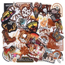 Western Embroidered Iron On Patches for Hats: 45Pcs Cowboy Sew On Applique Pa...