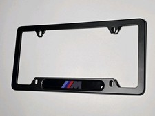 1pcs Black License Plate Frame - Chrome M Black Bmw L-o-g-o M 612in 1pcs Black License Plate Frame - Chrome M Black Bmw L-o-g-o M 612in