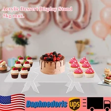 Clear Acrylic Dessert Display Stand Serving Tray Rack For Cupcake Pastries Candy