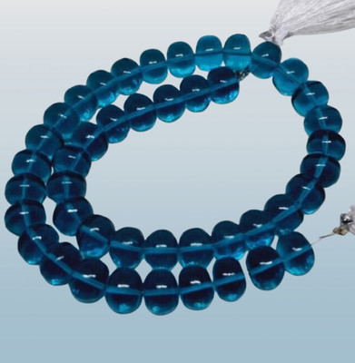 Peacock blue Quartz smooth Rondelle beads gemstone jewellery peacock blue hydro