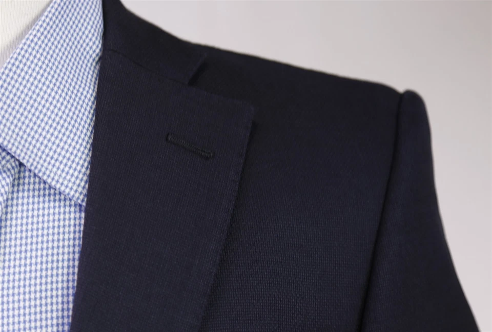 Blazer Richard James Savile Row Azul Marino Tejido Lana 2-Btn Calce Ajustado 36S Foto 4 de 4