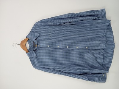 LERROS Herren Business Hemd Kariert Blau Gr. 52 XL Langarm