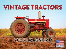 Vintage Farm Antique Tractor Calendar 2026 Monthly Wall Calender