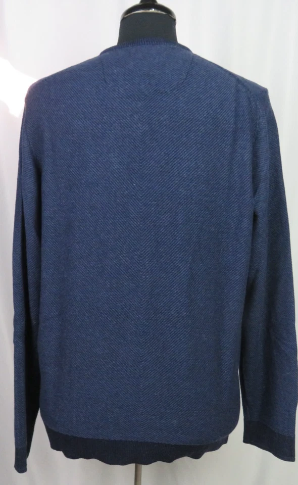 ¡NUEVO! Jos. A. Suéter Bank Mezcla Lana/Cachemira Azul Oscuro Cuello en V Para Hombre Grande ¡NUEVO CON ETIQUETAS! Foto 4 de 4