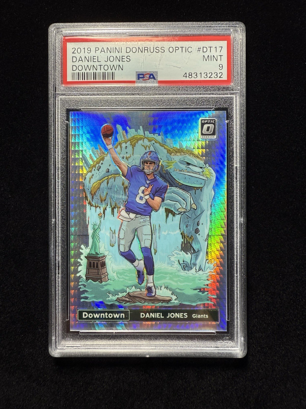 2019 Panini Donruss Optic Downtown RC Daniel Jones #DT-17 PSA 9 MINT
