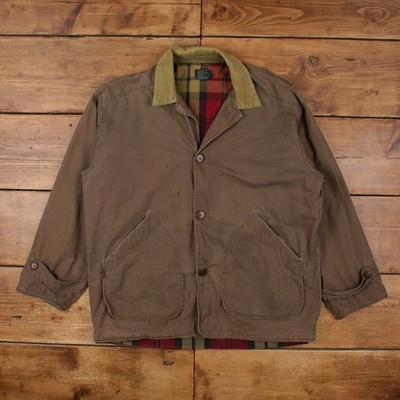 Vintage J Crew Chore Jacket L Herren 90s Brown Ruderer Baumwolle Field Barn Coat