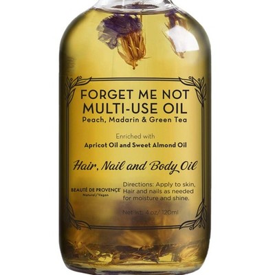 Multi-Use Oil for Face, Body and Hair - Forget Me Not - Organic Blend of Apri...