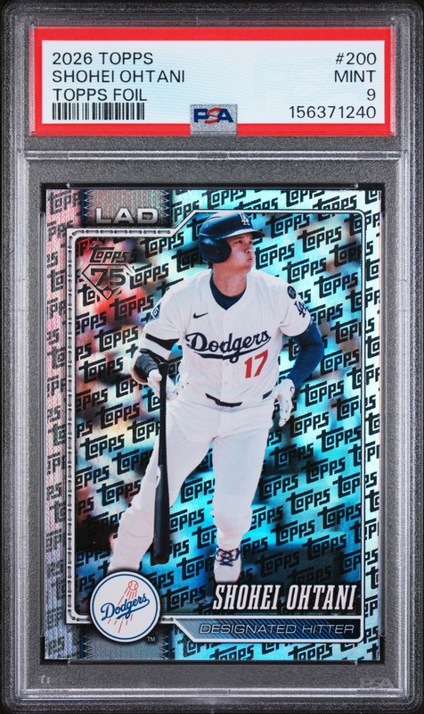 2026 TOPPS TOPPS FOIL #200 SHOHEI OHTANI PSA 9