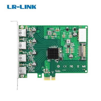 PCIe 2.0 x1 Quad-Port USB 3.2 Gen1 Adapter (Renesas uPD720201 Based)