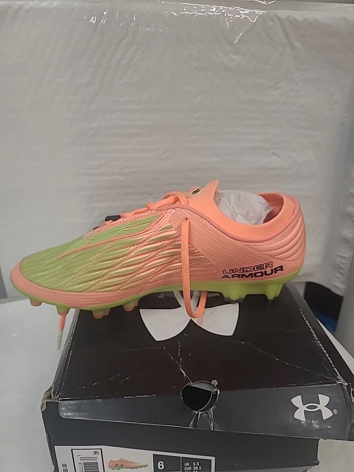 Nuevos botines de fútbol Under Armour Magnetico Elite 4 FG naranja para hombre talla 6 Foto 3 de 4