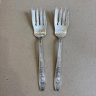 Two(2) Wedgewood by International Sterling Silver large Meat Serving Forks