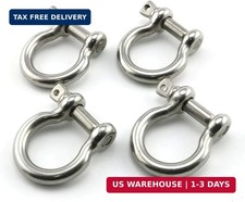 4pcs 5/16 Inch Stainless Steel Bow Shackle Screw Pin Anchor Shackle Hardware Rig