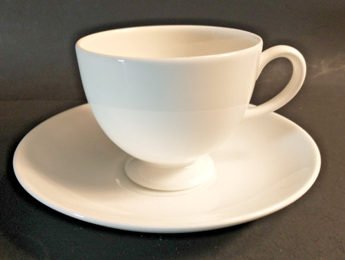 Wedgwood White Bone China Leigh Shape cup & saucer