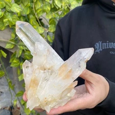 2.3lb Natural Clear White Crystal Quartz Cluster Rough Healing Specimen