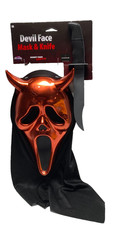 Ghost Face Mask Red Devil with Knife Halloween Scream Ghost Face Lives