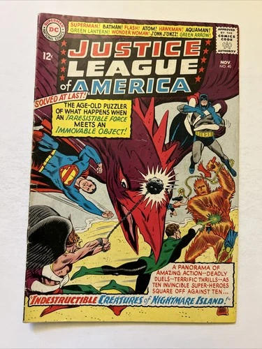 VINTAGE DC JUSTICE LEAGUE OF AMERICA #40 Comic Book NOVEMBER 1965