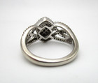 Sterling Silver .925 85 Black & White Diamond Cocktail Ring Size 7 5.2 Gr [R383] — photo 10