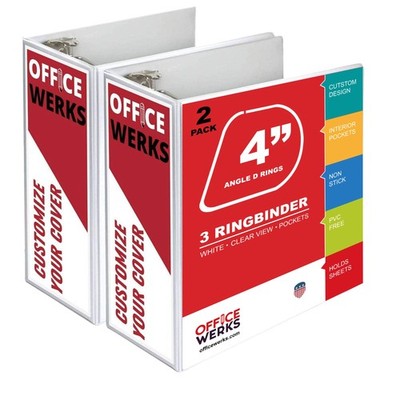 3 Ring Binder, Professional Angle D Ring 4 Inch, Presentation Folder for Stan...