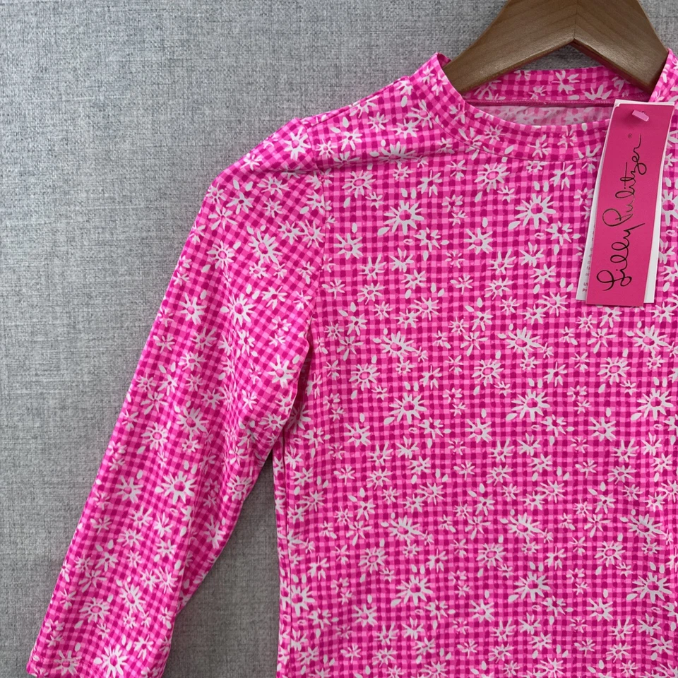 NUEVA Camisa de Natación Lilly Pulitzer Bobby Protección contra Erupciones Niñas 12 Rosa Floral Manga Larga Foto 2 de 4
