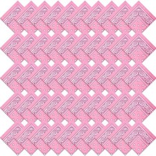 50 Pcs Bandanas Paisley Cowboy Polyester Bandanas Bulk Multi Purpose Headband...