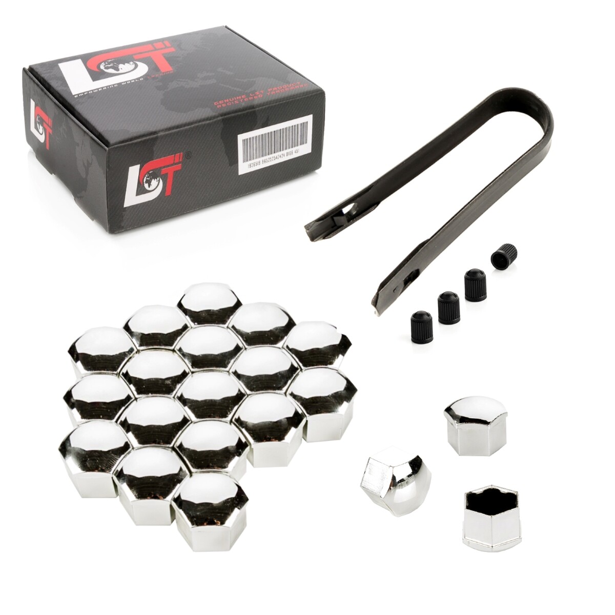 20X Wheel Nut Covers Wheel Bolt Caps Set 17 Mm Chrome For RENAULT