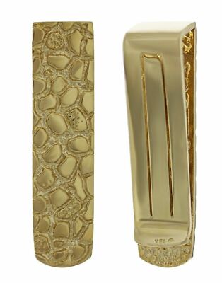 Men's 14k Yellow Gold Solid Nugget Money Clip Money Holder 1.8'' 12.7 grams
