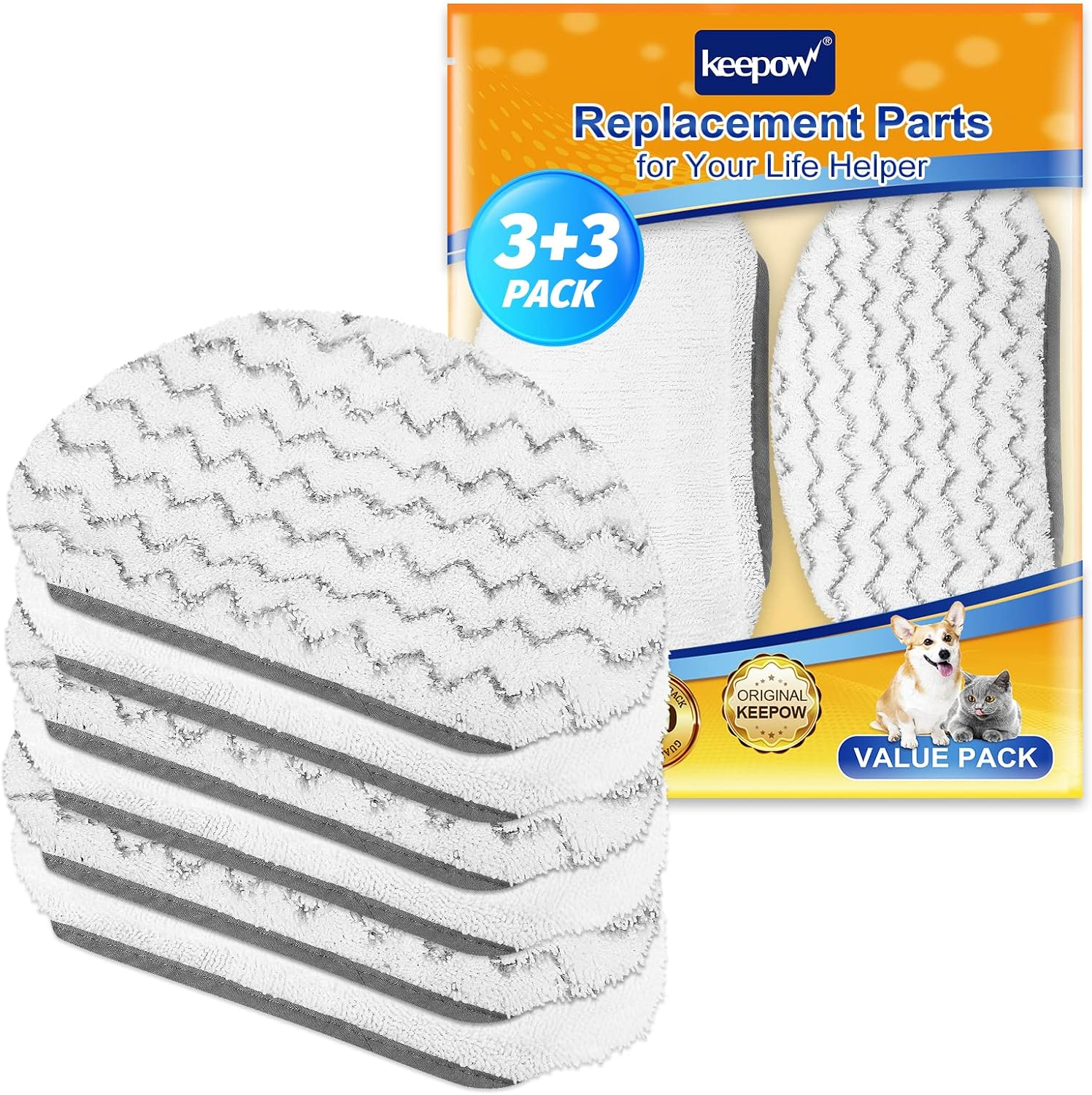 6 Pack Steam Mop Pads for Bissell Powerfresh 1940 1544 1440 Floor Steamer-image