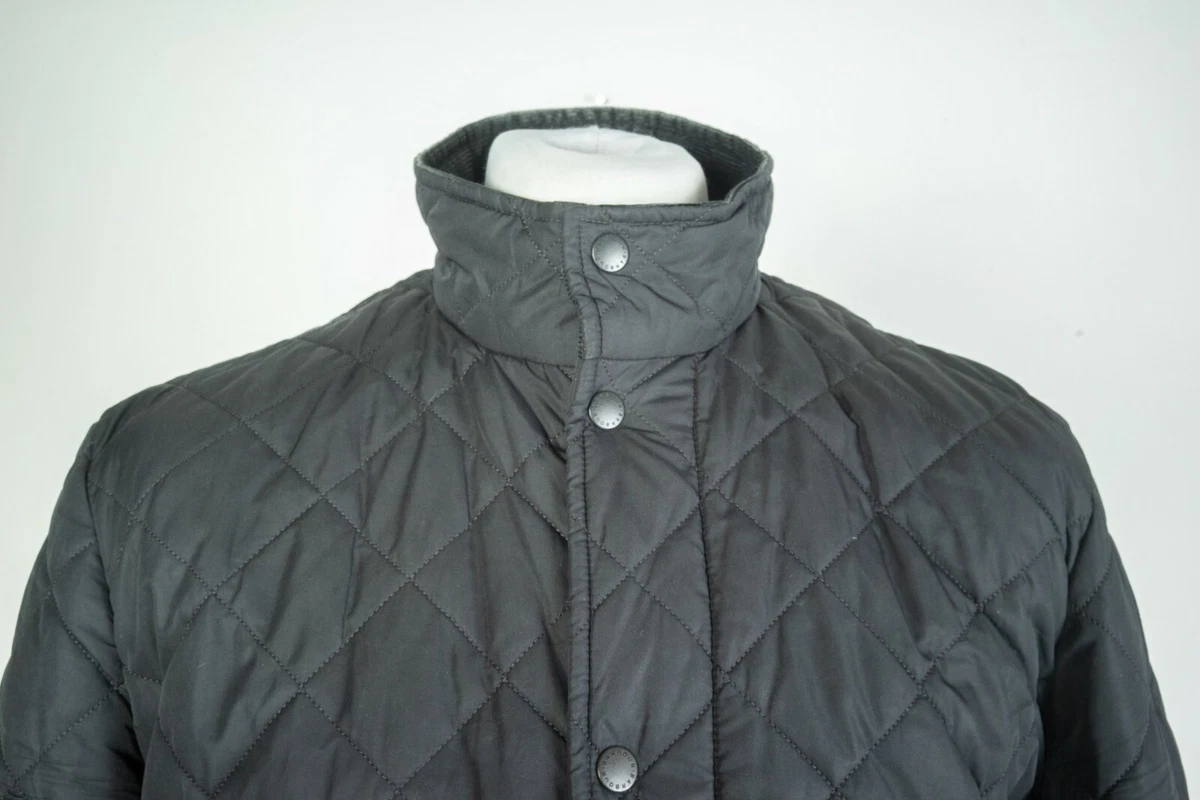 Men s Barbour Chelsea Sportquilt Quilted Black Jacket Size M eBay