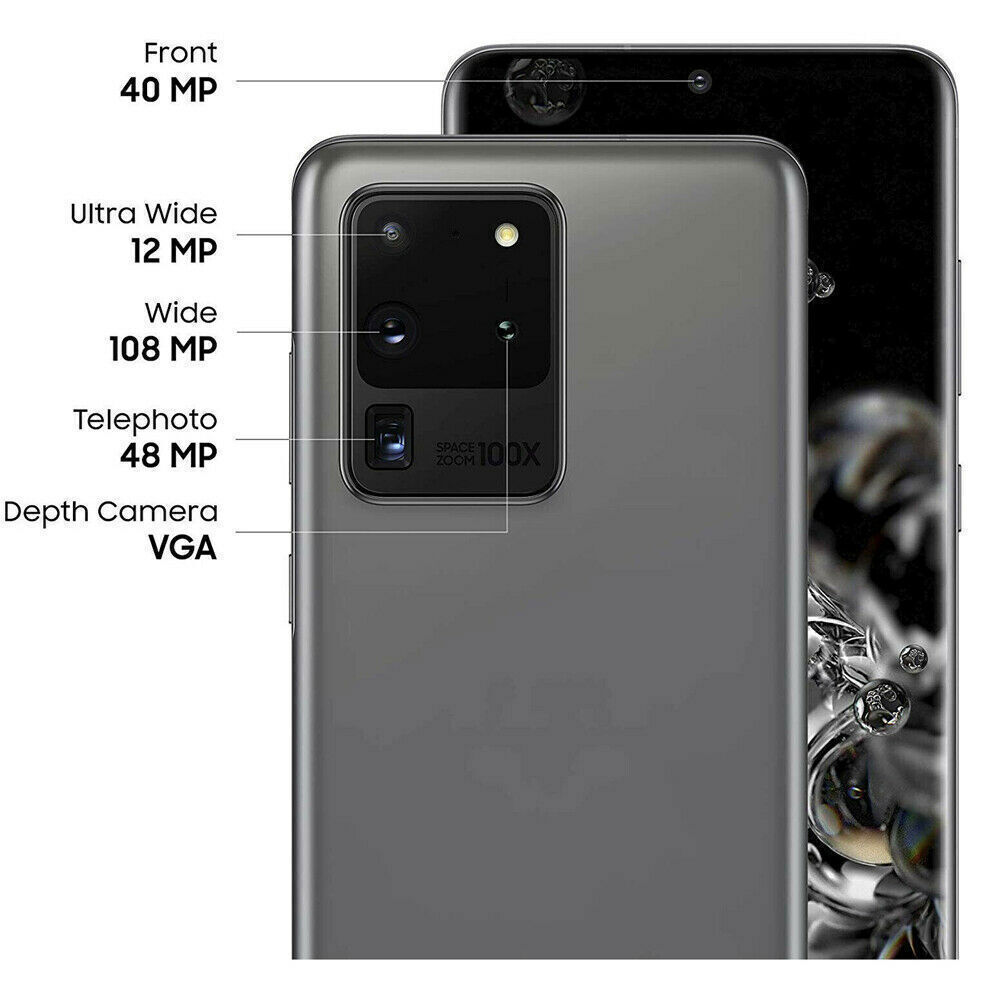 Samsung Galaxy S20 Ultra 5G 本体 シルバー Samsung Galaxy S20 Ultra 5G - 128 GB - Cosmic Gray (Unlocked) for
