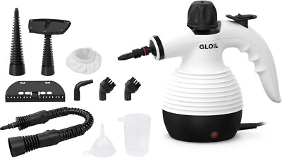 GLOIL Handheld High Temp Steam Cleaner Portable for Home Grease Grime 10pc Kit