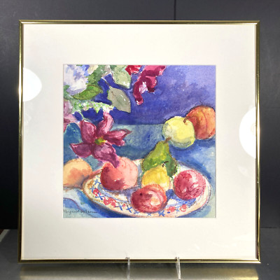 Artist Signed Original Watercolor Painting Still Life Framed MARGARET M HAINES