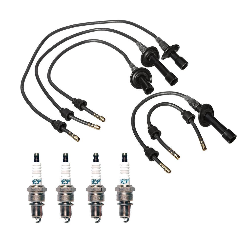 Denso Ignition Wire Kit 7mm 4 Pieces Iridium TT Gap 0.040 For Porsche