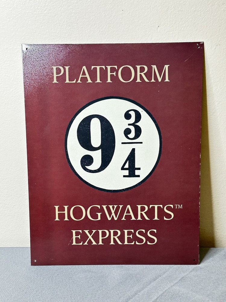 Harry Potter Platform 9 3/4 Hogwarts Express Metal Sign Wall - 12.5