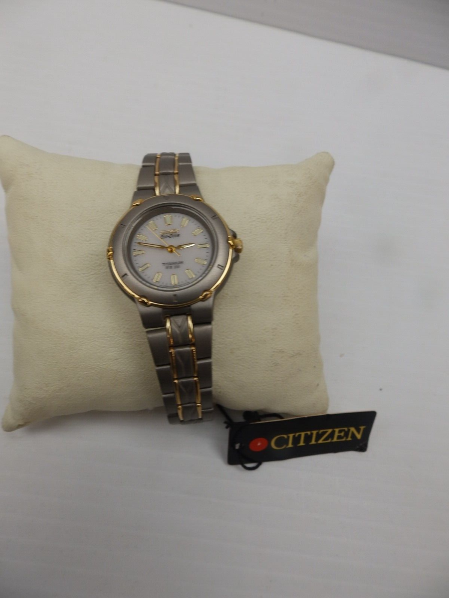 Citizen Eco Drive Titanium WR100 EP201455A Watch Vintage Japan