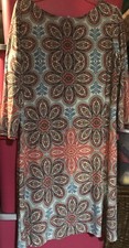 London Style Floral Print Shift Dress Size 18