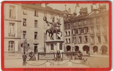 Original Photo c1870 CDV SUISSE SWITZERLAND - Bern - Statue Rodolphe d'Erlach