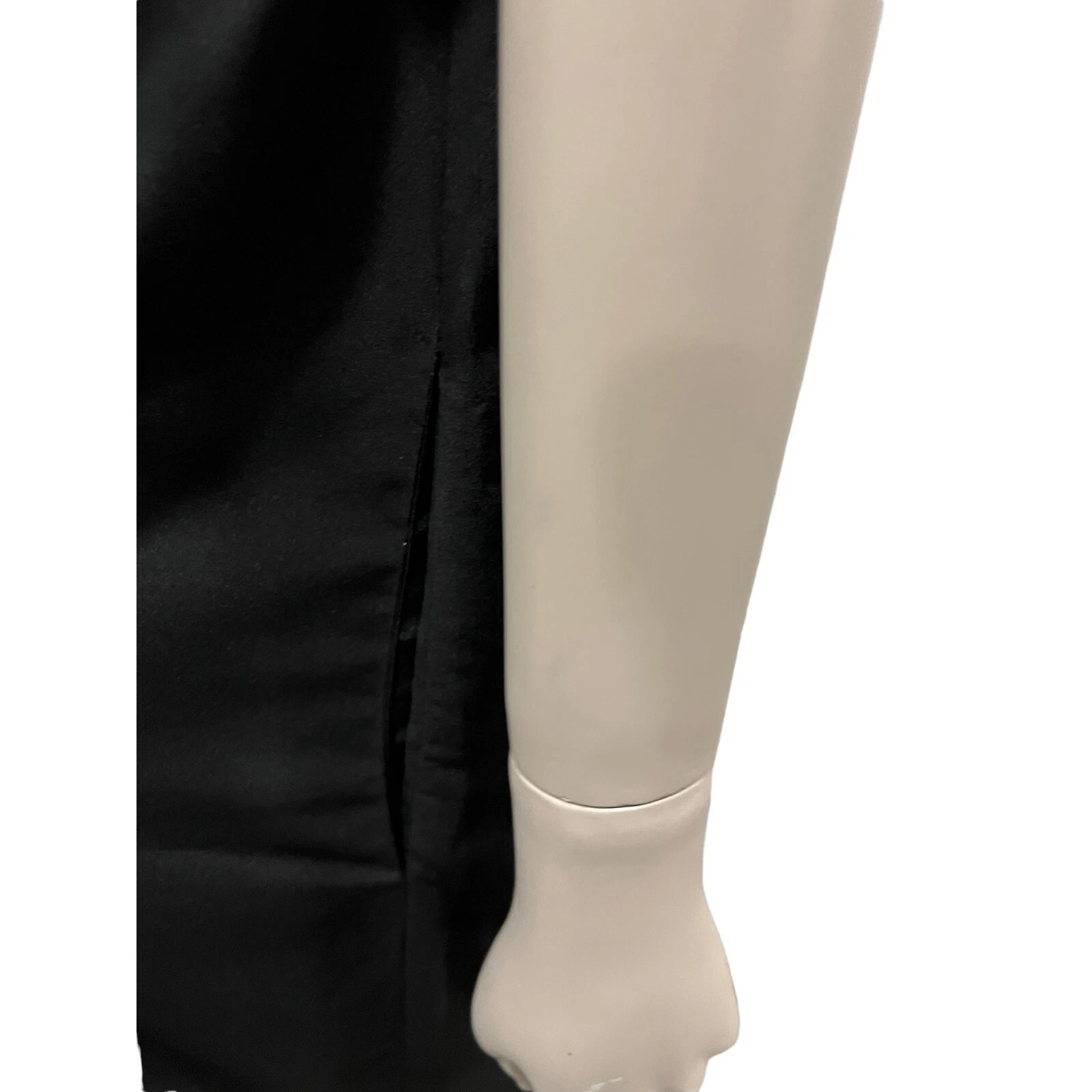 VETEMENTS Abito Marled Reunited taglia M nero a cascata una spalla scollo a volant nuovo con etichette