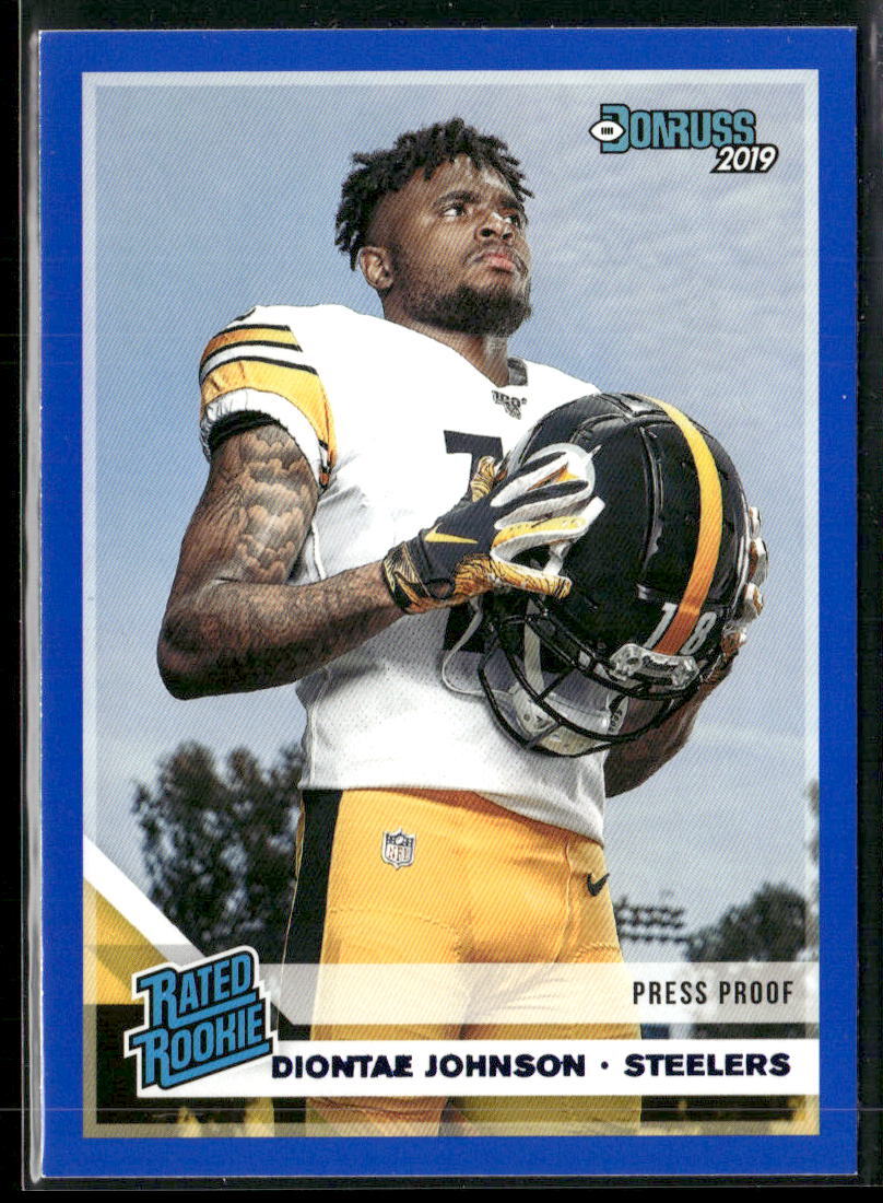 Diontae Johnson 2019 Donruss Press Proof Blue #327 - Pittsburgh Steelers