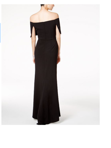 vince camuto off the shoulder gown champagne