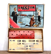 A. C. Gilbert - Erector Set No. 0 - Vintage 1917 - w/ Orig. Box and Manual