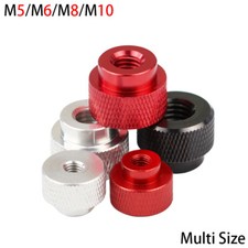 Aluminium Alloy Knurled Thumb Nut Hand Grip Knob Through-Hole Nut M5/M6/M8/M10