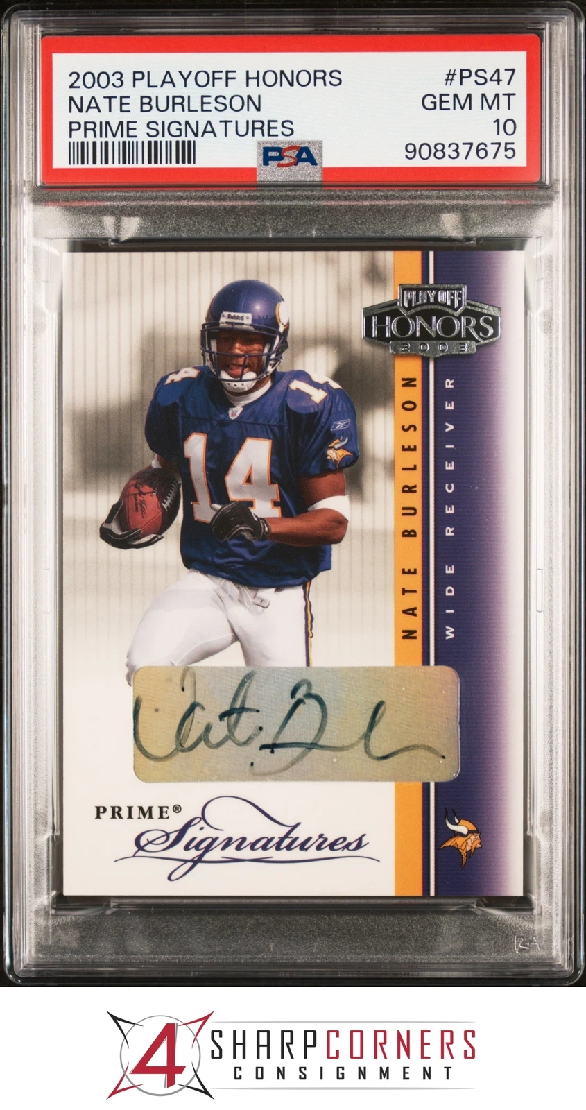 Nate Burleson Playoff Honors Prime Signatures #PS47 Base