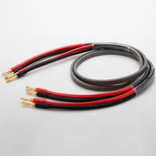 HiFi Speaker Cable 4N OFC Copper Audio Single Wire W/ Gold Plated Banana Plugs